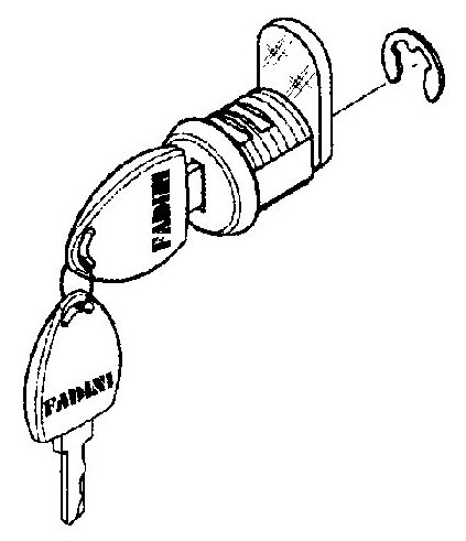 voir la fiche SERRURE A CLE FADINI V2 AVEC 2 CLES