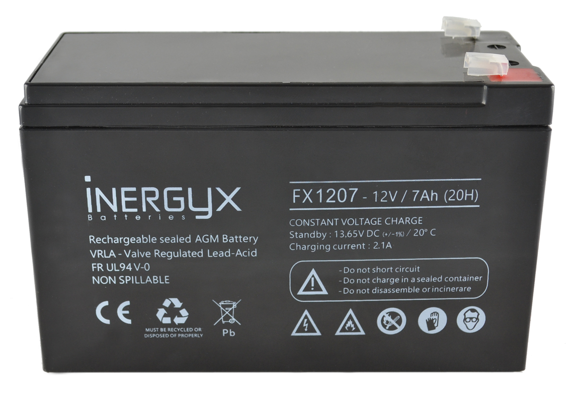 voir la fiche BATTERIE DE SECOURS 12 V - 7 AH