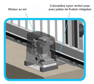 voir la fiche KIT DE MOTORISATION POUR PORTAIL UNIVERSEL COULISSANT OU AUTOPORTANT