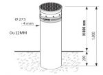 voir la fiche BORNE FIXE TALOS 800 - 4 mm - 700 X 273 mm - A SCELLER - RAL 7016